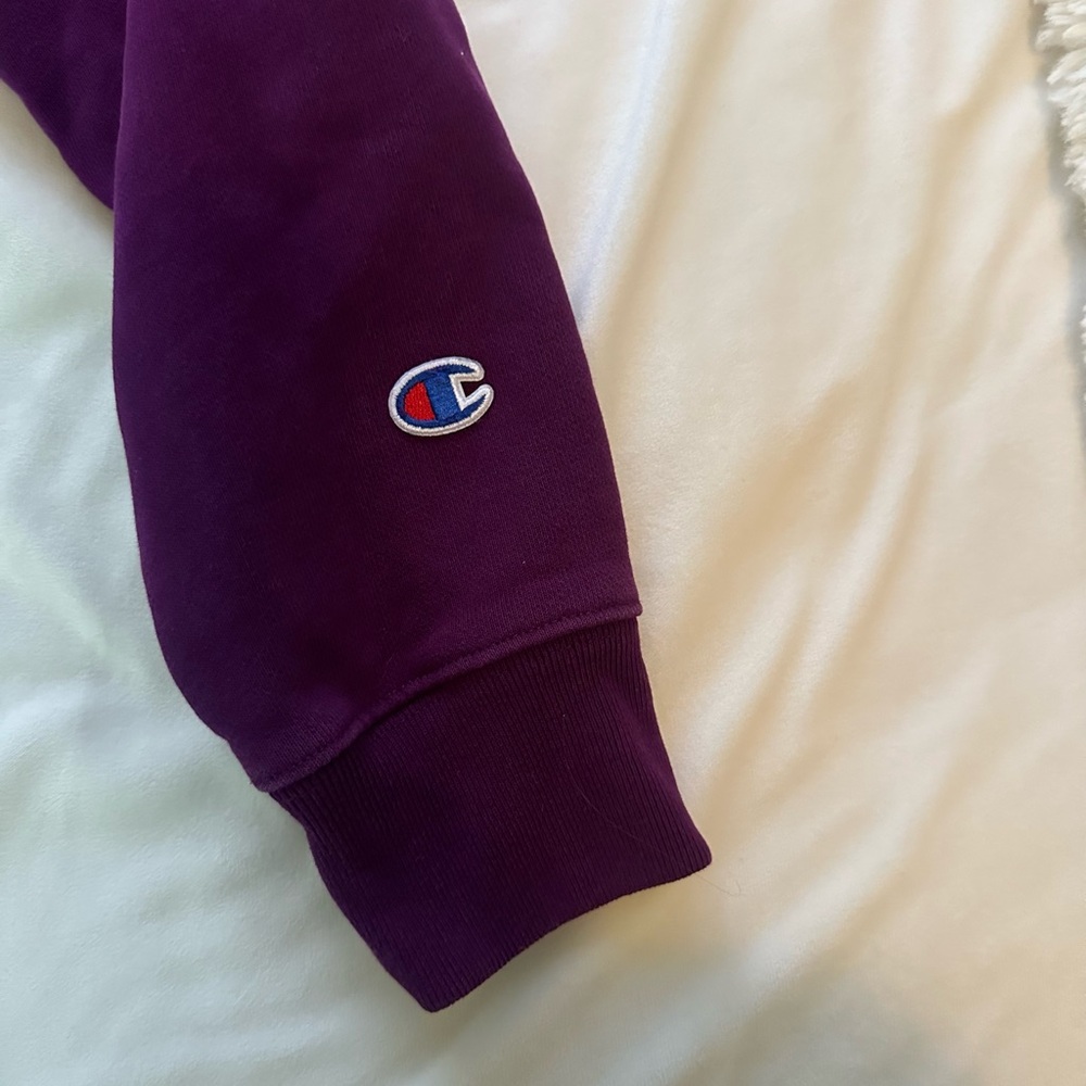 Purple Thick Reverse Weave Champion Hoodie - Picture 3 of 5